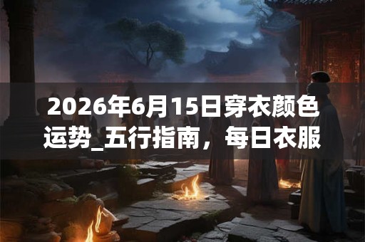 2026年6月15日穿衣颜色运势_五行指南，每日衣服颜色幸运色