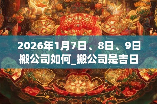 2026年1月7日、8日、9日搬公司如何_搬公司是吉日吗