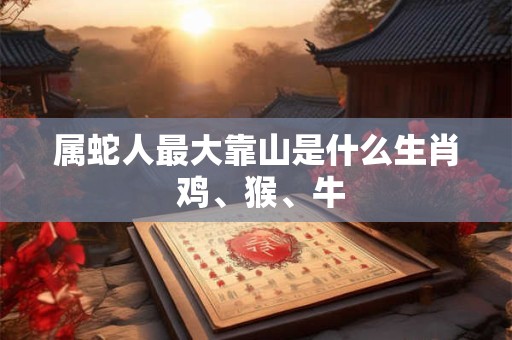 属蛇人最大靠山是什么生肖 鸡、猴、牛