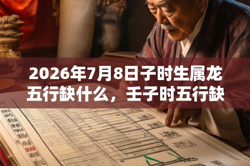2026年7月8日子时生属龙五行缺什么，壬子时五行缺什么
