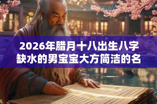 2026年腊月十八出生八字缺水的男宝宝大方简洁的名字精选