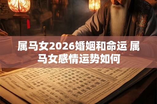 属马女2026婚姻和命运 属马女感情运势如何 属马女2026婚姻和命运 属马女感情运势如何