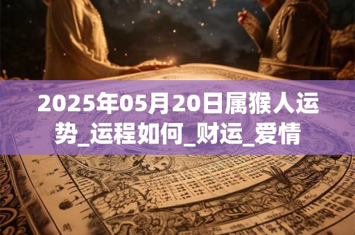 2025年05月20日属猴人运势_运程如何_财运_爱情