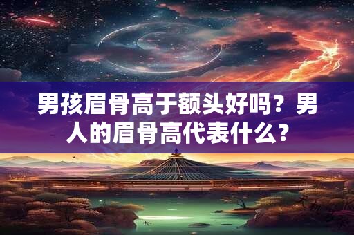 男孩眉骨高于额头好吗？男人的眉骨高代表什么？
