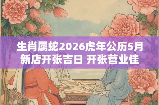 生肖属蛇2026虎年公历5月新店开张吉日 开张营业佳期