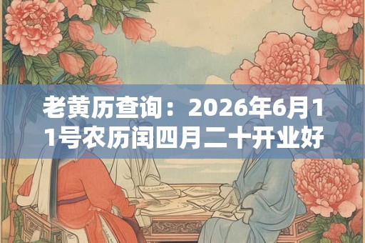 老黄历查询：2026年6月11号农历闰四月二十开业好吗