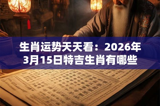生肖运势天天看：2026年3月15日特吉生肖有哪些