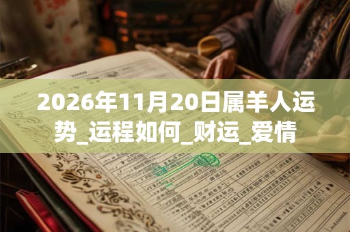 2026年11月20日属羊人运势_运程如何_财运_爱情