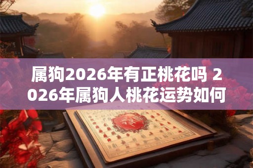 属狗2026年有正桃花吗 2026年属狗人桃花运势如何 属狗2026年有正桃花吗 2026年属狗人桃花运势如何