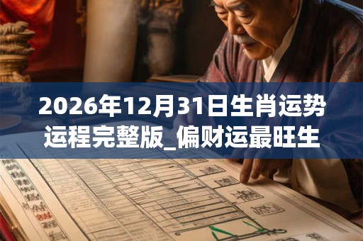 2026年12月31日生肖运势运程完整版_偏财运最旺生肖