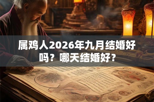 属鸡人2026年九月结婚好吗？哪天结婚好？