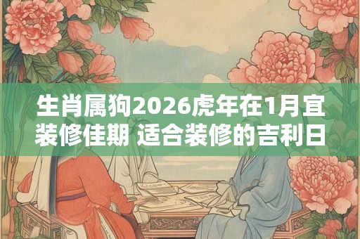 生肖属狗2026虎年在1月宜装修佳期 适合装修的吉利日子