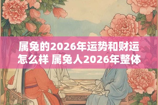 属兔的2026年运势和财运怎么样 属兔人2026年整体运势