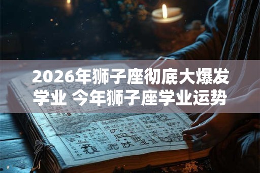 2026年狮子座彻底大爆发学业 今年狮子座学业运势如何
