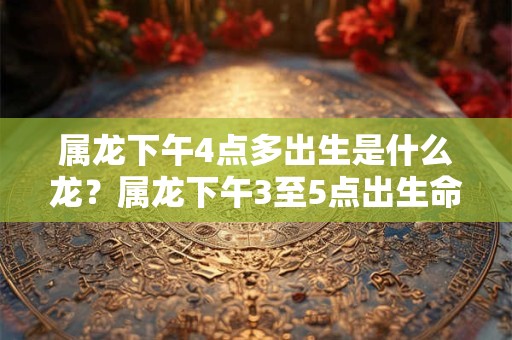 属龙下午4点多出生是什么龙？属龙下午3至5点出生命运好不好？