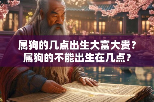 属狗的几点出生大富大贵?属狗的不能出生在几点? 属狗的几点出生大富大贵?属狗的不能出生在几点?