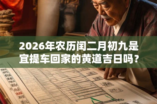 2026年农历闰二月初九是宜提车回家的黄道吉日吗？