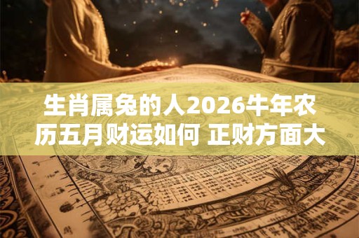 生肖属兔的人2026牛年农历五月财运如何 正财方面大有收获