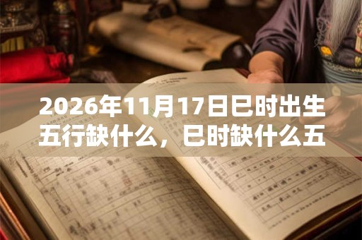 2026年11月17日巳时出生五行缺什么，巳时缺什么五行