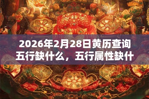 2026年2月28日黄历查询五行缺什么，五行属性缺什么