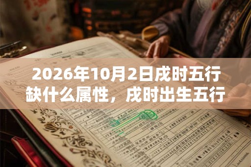 2026年10月2日戌时五行缺什么属性，戌时出生五行缺什么