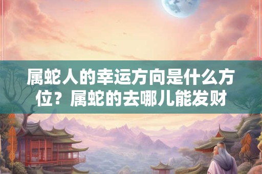 属蛇人的幸运方向是什么方位？属蛇的去哪儿能发财