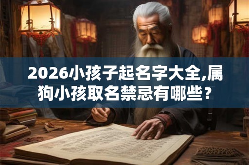 2026小孩子起名字大全,属狗小孩取名禁忌有哪些？