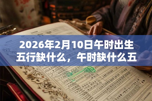 2026年2月10日午时出生五行缺什么，午时缺什么五行