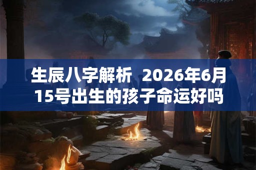生辰八字解析  2026年6月15号出生的孩子命运好吗