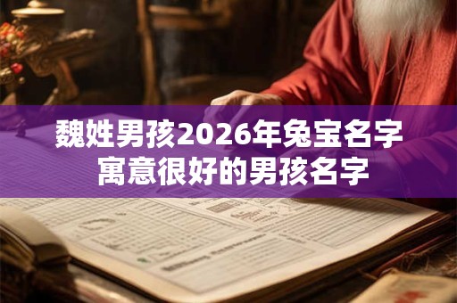 魏姓男孩2026年兔宝名字 寓意很好的男孩名字