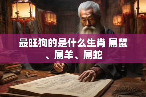 最旺狗的是什么生肖 属鼠、属羊、属蛇