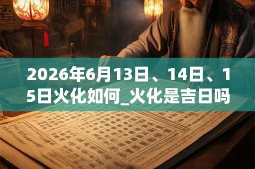 2026年6月13日、14日、15日火化如何_火化是吉日吗 2026年6月13日、14日、15日火化如何_火化是吉日吗