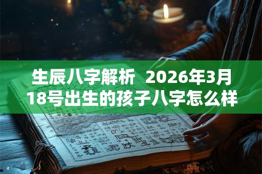 生辰八字解析  2026年3月18号出生的孩子八字怎么样
