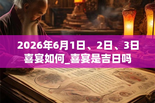 2026年6月1日、2日、3日喜宴如何_喜宴是吉日吗 2026年6月1日、2日、3日喜宴如何_喜宴是吉日吗