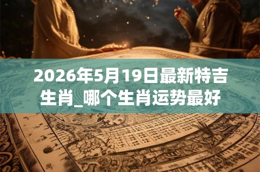 2026年5月19日最新特吉生肖_哪个生肖运势最好