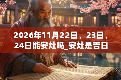 2026年11月22日、23日、24日能安灶吗_安灶是吉日吗
