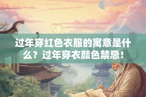 过年穿红色衣服的寓意是什么？过年穿衣颜色禁忌！