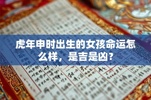 虎年申时出生的女孩命运怎么样,是吉是凶? 虎年申时出生的女孩命运怎么样,是吉是凶?