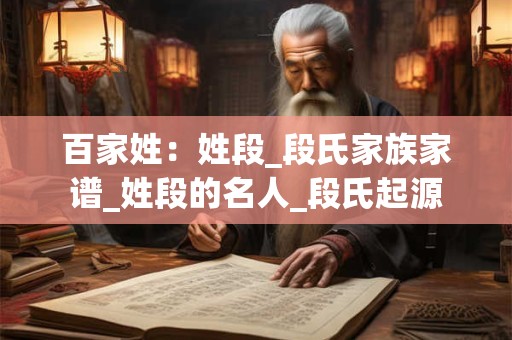百家姓:姓段_段氏家族家谱_姓段的名人_段氏起源 百家姓:姓段_段氏家族家谱_姓段的名人_段氏起源