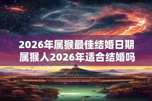 2026年属猴最佳结婚日期 属猴人2026年适合结婚吗