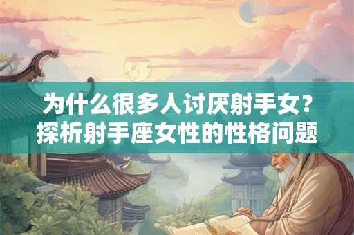 为什么很多人讨厌射手女?探析射手座女性的性格问题 为什么很多人讨厌射手女?探析射手座女性的性格问题