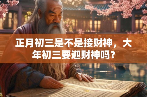 正月初三是不是接财神，大年初三要迎财神吗？