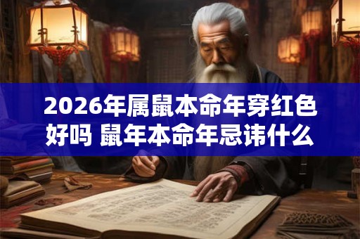 2026年属鼠本命年穿红色好吗 鼠年本命年忌讳什么颜色