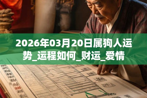 2026年03月20日属狗人运势_运程如何_财运_爱情 2026年03月20日属狗人运势_运程如何_财运_爱情