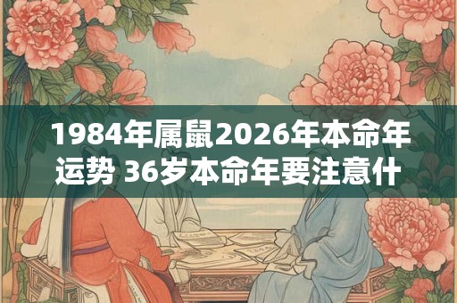 1984年属鼠2026年本命年运势 36岁本命年要注意什么