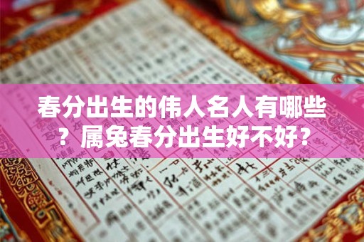 春分出生的伟人名人有哪些？属兔春分出生好不好？