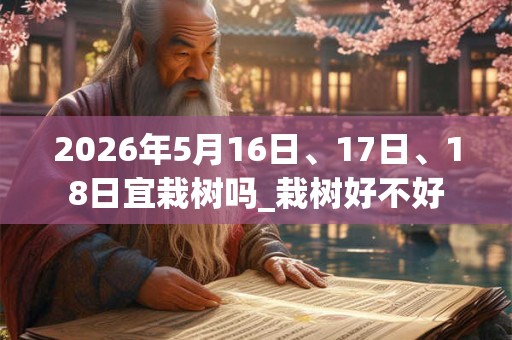 2026年5月16日、17日、18日宜栽树吗_栽树好不好