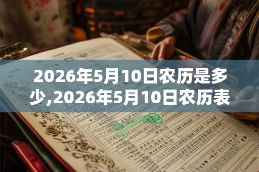 2026年5月10日农历是多少,2026年5月10日农历表