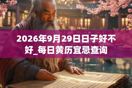 2026年9月29日日子好不好_每日黄历宜忌查询