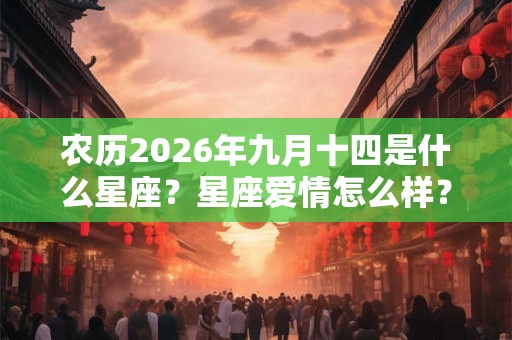 农历2026年九月十四是什么星座?星座爱情怎么样? 农历2026年九月十四是什么星座?星座爱情怎么样?